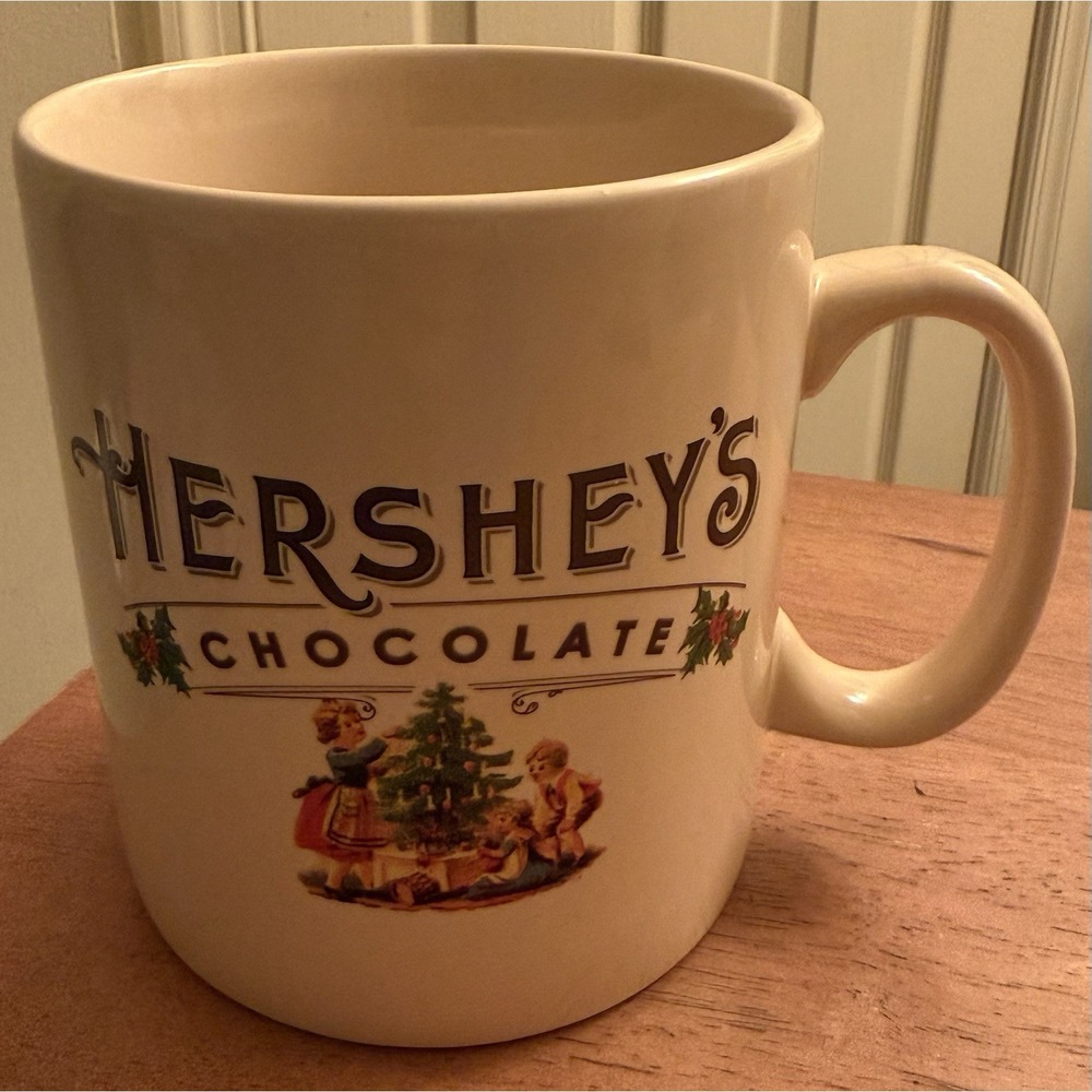 Vintage Hershey's Chocolate Coffee Mug Christmas 32‎ oz Large